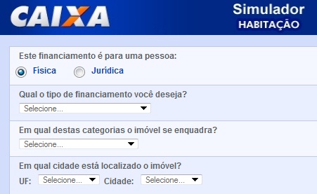 Simulador Online da Caixa