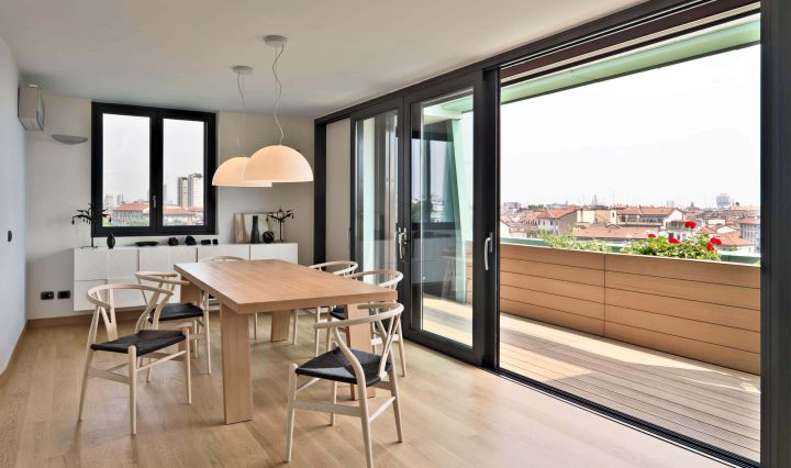 sala integrada com terraço