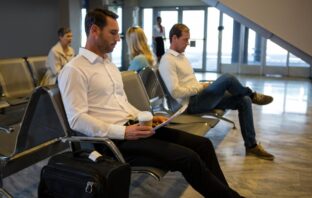 Executivos no Aeroporto de Congonhas em Moema