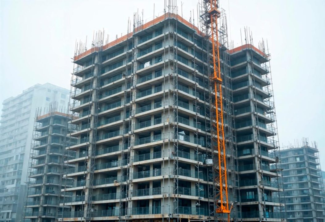 Prédio sendo construído