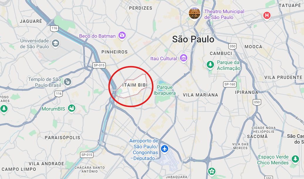 mapa Itaim Bibi