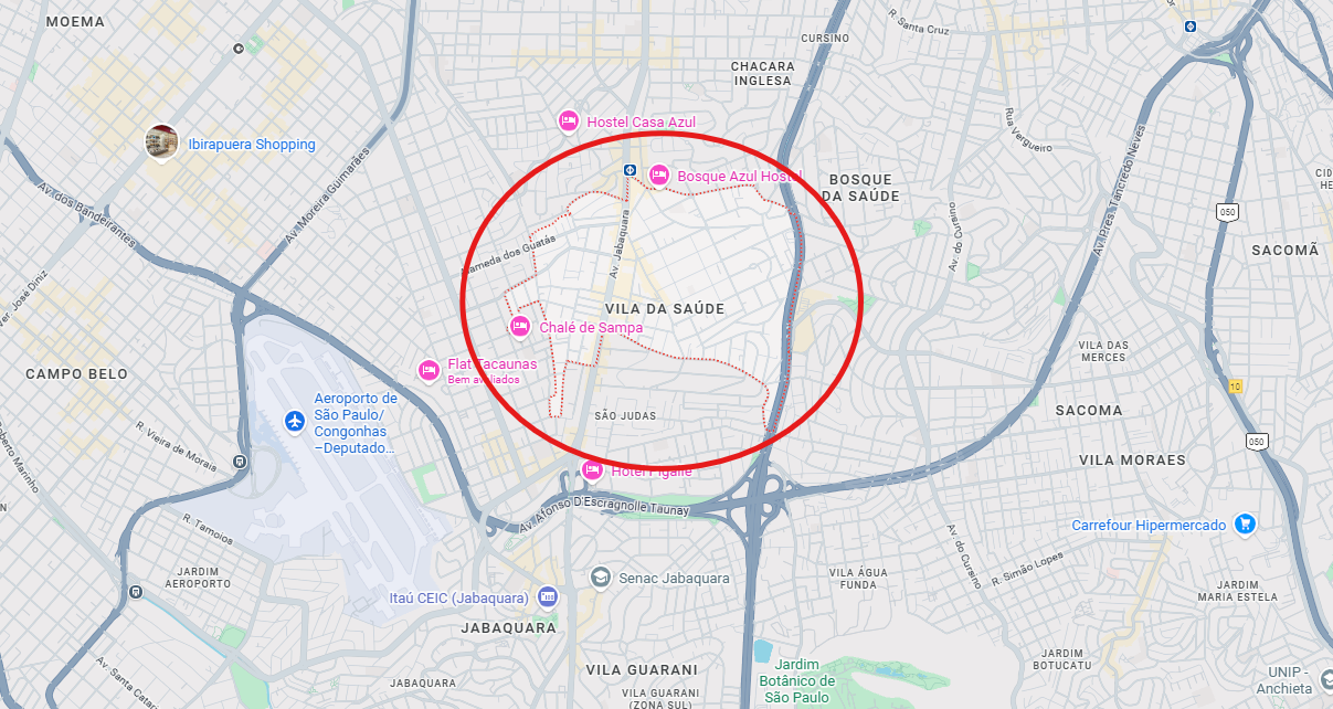 mapa do bairro saúde